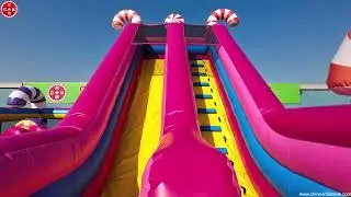 kids' candy world inflatable sweet jumping bouncy castle