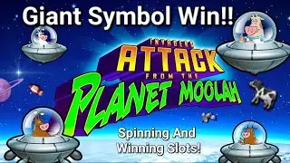 Invaders Attack From The Planet Moolah 🛸🛸🛸 Giant Symbol Win! Lots Of Free Games Too...💰💰💰