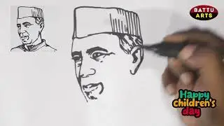 Happy Children's day  poster drawing| Easy drawing | november 14