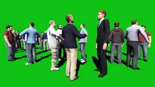 Crowd GREEN SCREEN and Crowd Talking Sounds
