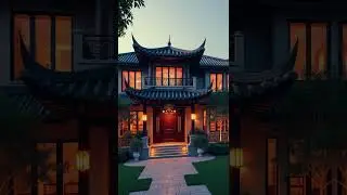 Massive Chinese Home Design | Stunning Front Elevation & Gardens🏯 #homedesign #china #design