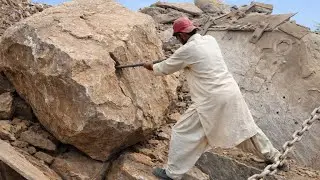 Unstoppable Rock Crusher: Smashing Giant Stones with Brutal Force #stonecrusherplant 
