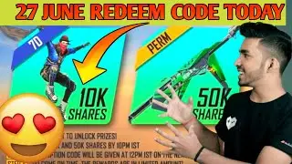 FREE FIRE REDEEM CODE TODAY | FREE FIRE REDEEM CODE TODAY 27 JUNE | 27 JUNE REDEEM CODE