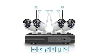 Kit Videosorveglianza 3 mpx IP Wireless nvr 4 canali 4 Telecamere IP Full Hd wifi