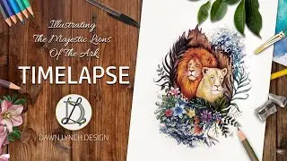 Illustrating The Lions Of The Ark Timelapse 🦁
