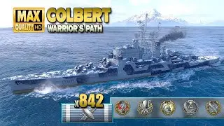 Excellent Colbert play on map Warrior&acute;s Path - World of Warships