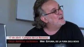 Ciclo Artistas en Nebrija. Miki Espuma, de La Fura dels Bous. Universidad Nebrija.