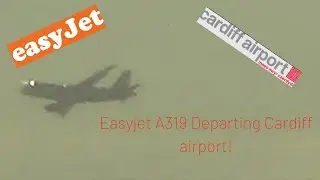 EasyJet A319 departing cardiff airport for training circuit. 22/11