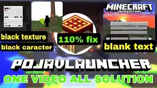 Pojav launcher black texture and blank text problem solution #pojavalauncher #minecraft