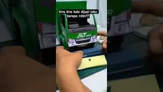 miniatur truk J&T cargo dari kardus