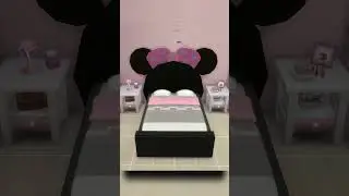 Beautiful Minnie Mouse Bedroom In Sims4 ✨ #thesims4 #sims4ideas #disney #minnie #decoration