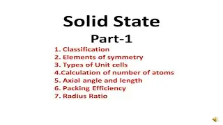 Solid State tricks and calculation (part-1), elements of symmetry, packing efficiency