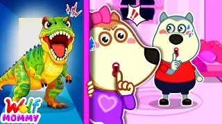 Динозавры в моём доме! Гигантский питомец маленького волка! 😱 Истории про динозавров для детей | ...