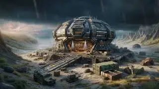 Sci-Fi Outpost From Alien Planet / Rain Ambiance for Sleep, Study, Relaxation