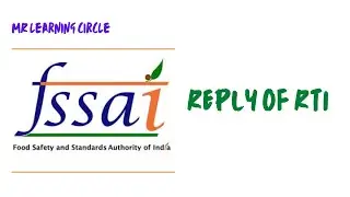 RTI REPLY| FSSAI| CFSO|TO|ASSISTANT