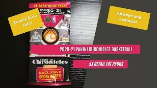 2020 21 Panini Chronicles Basketball Fat Packs x5 - Rookie Auto plus Bronze Parallels!