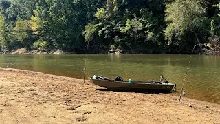 River float sandbar all nighter had a massive fish on
