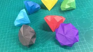 How to fold a Diamond // 50克拉八心八箭折纸钻石，你值得拥有！
