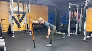 Pole-Assisted Single-Leg Hinge + Hip Drive