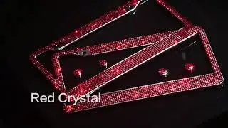 Carfond luxury crystal license plate frames
