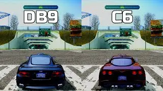 NFS Most Wanted: Aston Martin DB9 vs Chevrolet Corvette C6 - Drag Race