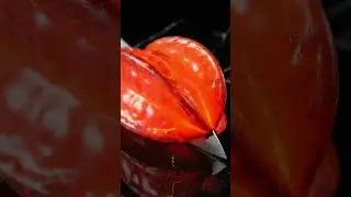 Cutting magma starfruit #cuttingfruitasmr #fruit #lavafruit #hotlava #satisfying