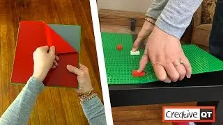 The Fastest and Easiest Building Block Table Ever! Peel-and-stick Baseplates by Creative QT