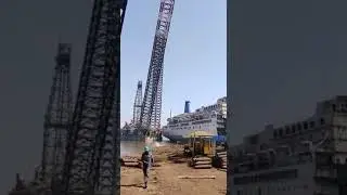 Jack-up rig fall | barge operations😱 #jackup #rig #fall #dangerous