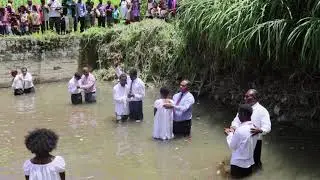 First Adventist baptism ever in Tapini Station - Goilala, Central Province, PNG