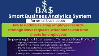 How to enter existing employees to SmartBAS, manage leave requests and attendance or time sheets