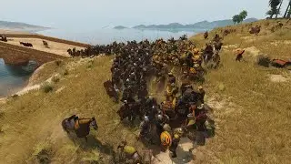 River crossing field battle Battanians vs Aserai BKCE - 300 vs 600 | Bannerlord Modded 1.2.11