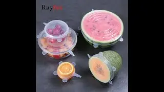 6PCS Silicone Stretch Lids Universal Silicone Food Wrap Bowl Pot Lids Silicone Cover