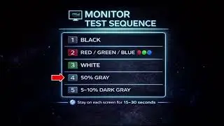 Monitor Dead Pixel Test (4K 60FPS) | RGB + White + 50% Gray + 5&ndash;10% Dark Gray