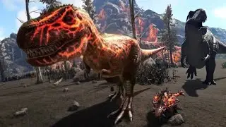 ARK FJORDUR - DOMEI UM X-REX DE LAVA E UM X-ANQUILOSSAURO!! #6