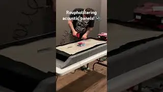 Reupholstering acoustic panels! #diy #acousticpanels #music