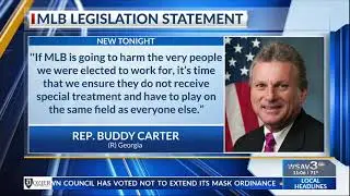 Congressman Buddy Carter's Statement on Legislation to Strip MLB Antitrust Exemption