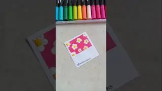 Mini Polaroid painting 🤯💕 #shorts #paintingideas #easy #diy #shortsvideo #drawing #flowers #ytshorts