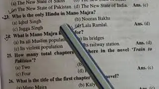 most important mcqs on 'Train to Pakistan' by Khushwant Singh and movie, 6th semester, 2nd paper