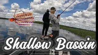 Fishing Our FAVORITE Lake for Early Summer Largemouth Bass Up Shallow!! 