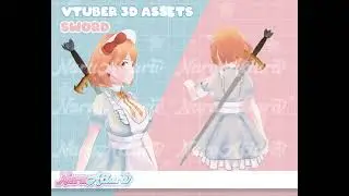 Super Cool 3D Assets Sword to Upgrade Your Vtuber Character, vtuber