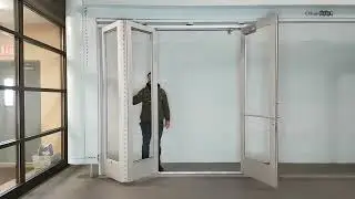 3 Panel (2L-1R) BiFold with Man Door Manufactured for Mathews Hyundai (Elev-1A-2) by Chicago BiFold