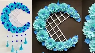 Paper flower wall hanging//easy wall decorations idea//wall hanging//mtv Splitsvilla x6