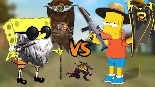 Bob esponja vs Bart PVP free fire// LocotronRD #freefire