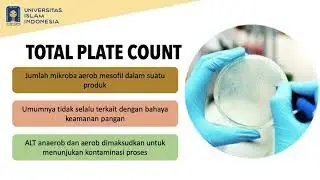 Total Plate Count : a simple microbiology test method