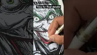 Drawing THE JOKER on a BATMAN AND ROBIN Sketchcover!