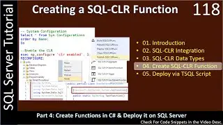 SQL CLR Function | Part 4 - Create SQL CLR Function C# VS 2017 | SSMS TSQL Tutorial #118