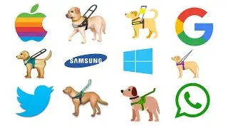 🐕 emoji vs company Challenge #Apple #Samsung #Google #htc #lg #Facebook #whatsapp #telegram #dog