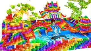Build a Colorful Countryside Model with Fountains and Magical Mist for Magnetic Balls