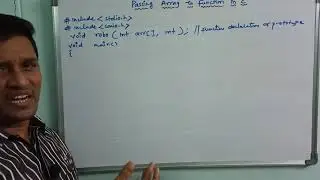 Passing Array as an Argument to a Function in C | C-Language Tutorial | Telugu