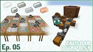 Minecraft Cuboid Outpost | Sieving Rocks and Create-ing Iron | Ep.05